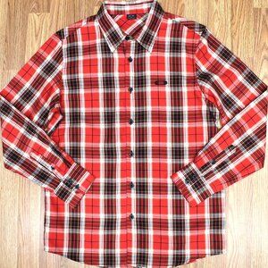 OAKLEY REGULAR FIT COTTON/POLY SHIRT RED/BLACK/BROWN/WHITE Sz SMALL, S